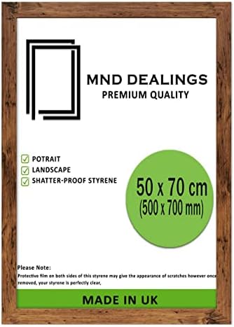 Large Modern 50x 70 cm Poster Frames Eton Wood Perfect For Wall Gallery, Living Room & For Wall Hanging Mount Poster Picture With Styrene Shatterproof Perspex Sheets- Black