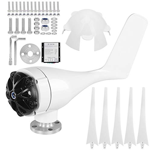 Hilitand 800W Windmill Generator 5 Blade Small Wind Turbines Kit Industrial Energy Equipment (White 12V), Dynamo - Image 3