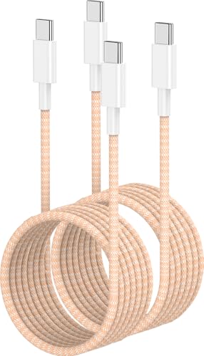 Image of USB C to C Charger Cable 10ft, 60W Type C to C Fast Charging Cable Cord Long for Apple iPhone 17 Pro Max /17 Air /16 Pro Max /16 Pro /15 Plus /15 Pro Max /MacBook 2021 /2020 /2019,iPad Pro /Mini /Samsung Galaxy