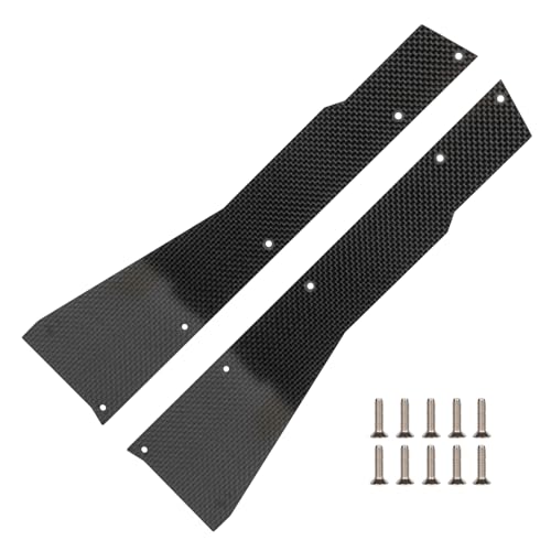 Carbon Fiber Widening Side Skirts ARA320509 for ARRMA 1/7 6S Limitless F1/Infraction/Felony,3mm Durable Side Guard Protection,Body Side Panel Chassis Cover,Skid Plate Protect-2.56 * 11 * 0.12 inches
