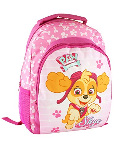 Rosa Mochila Niños de la pata de Skye Patrulla del perrito de la muchacha de