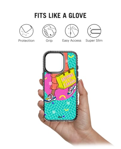 Image of DailyObjects Shopping Cardio Stride 2.0 Magnetic Case Cover Compatible with iPhone 16 Pro Max | Wireless Charging Slim Back Cover | 2 Layer Edge Protection & Shockproof