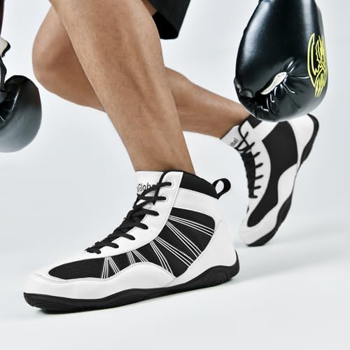 dimaiglobal men39s wrestling shoe boxing shoes zero drop sole high top fighting shoes fitness sneaker taekwondo karate martial arts weightlifting training shoes