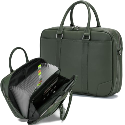 Accordian File Organizer with Handle,briefcase,15.6 in Laptop Bag Portable Document Organizer Handbags Back packs