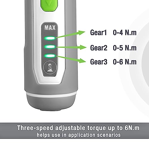 WORKPRO 4V Electric Screwdriver, Rechargeable Cordless Screwdriver Set with 35 Bits, Extension Rod, USB Charging Cable in Carrying Case, LED Light, White Gray by WORKPRO - Image 4