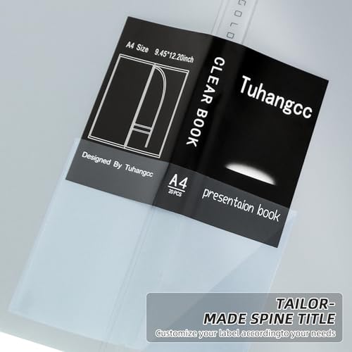 Image of Tuhangcc Art Portfolio 8.5 inchx11 inch,-Heavy DutyDisplay Book Folder with Clear Sheet Protectors,Displays40Pages, Presentation Book for Artwork, DocumentOrganizer (Space Grey, 2 Pack)