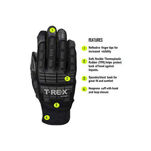 Magid Pgp49Txl T-Rex Impact Ultra Gloves, Extra Large, 2 Count, Black #TOP1