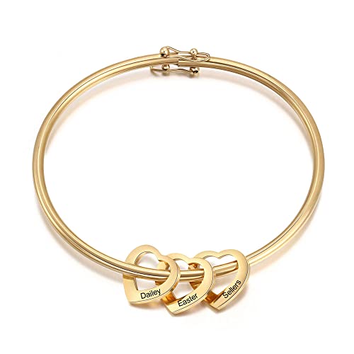 Personalized Mother Jewelry - Mother Bracelet - Engraved Mom Bracelet With Kids Name - Silver, Gold, Rose Grandmother Custom Mother Day Gift - Mom Birthday Gifts #TOP6