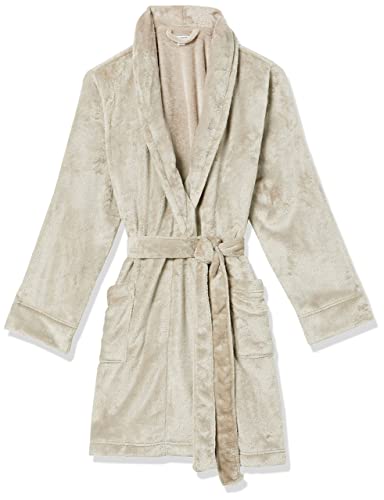 Image of Amazon Essentials Women's Mid-Length Plush Bath Robe, Loungewear (Available in Plus Size)