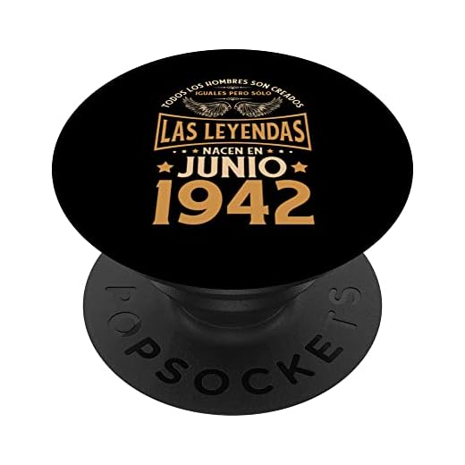 Cumpleaños Hombre Regalos Las Leyendas Junio 1942 PopSockets PopGrip Intercambiable