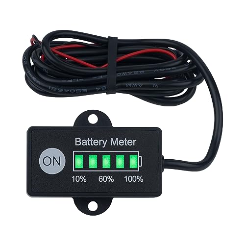 Yooreal Battery Capacity Meter Battery Fuel Gauge Indicator for FeliPO4 Battery Powered Golf Car...