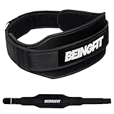 Beingfit トレーニングベルト - パワーベルト トレーニング中の快適サポート 筋トレ ジム リフティングベルト ナイロン 腰 ベンチプレス 男女兼用 初心者-プロ対応 正規品 (ブラック, XS)
