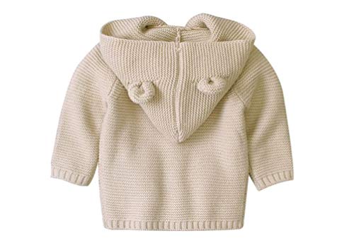 Knit Hooded Cardigan Kids Sweater Autumn Hooded Cable Knit Cardigan Toddler2