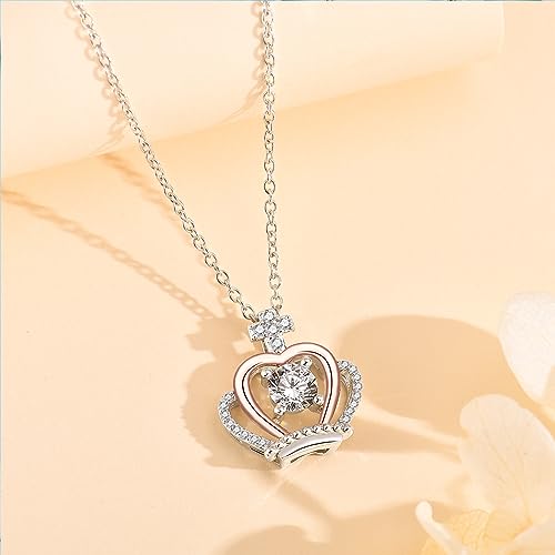 12th- 21st Birthday Gifts for Girls, 12th/ 13th/ 14th/ 15th/ 16th/ 17th/ 18th/ 19th/ 20th/ 21st Birthday Jewellery Presents for Daughter Granddaughter Niece Friend, 18" Dainty Cubic Zirconia Crown Pendant Necklace for Teen Girls Women4