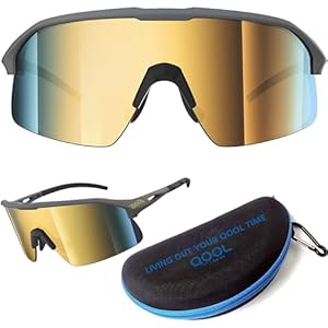 LIVING OUT YOUR QOOL TIME Polarized Wrap Around shield cycling Sunglasses Men Women Golfing ski Triathlon Volleyball Running Baseball 118