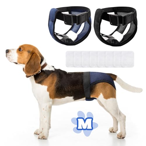 Junundjing 2er Pack Hundewindeln mit Einlagen