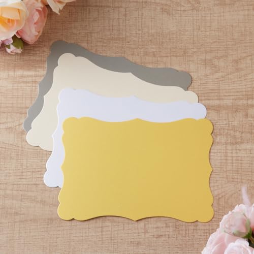 Homtable 50 Pack Shiny Blank Cardstock Greeting Cards for DIY Crafts (Cream Color, 4x6IN) - Thumbnail 7