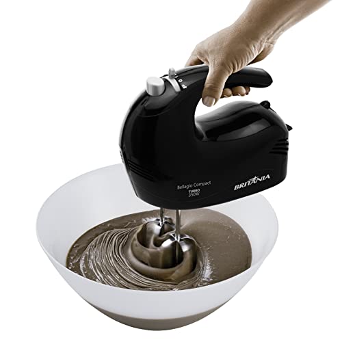 Batedeira, Bellagio Compact, Preto, 110v, Britânia