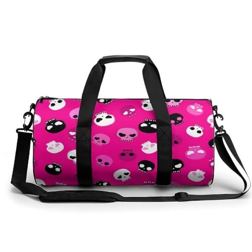 Sac de voyage crâne rose noir idéal pour votre week-end camping