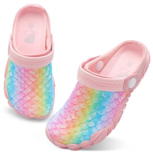 Kids Girls Boys Quick Dry Athletic Water Shoes Pool Swim Sandals House Slippers Gradient Mermaid 13 Little Kid #TOP2