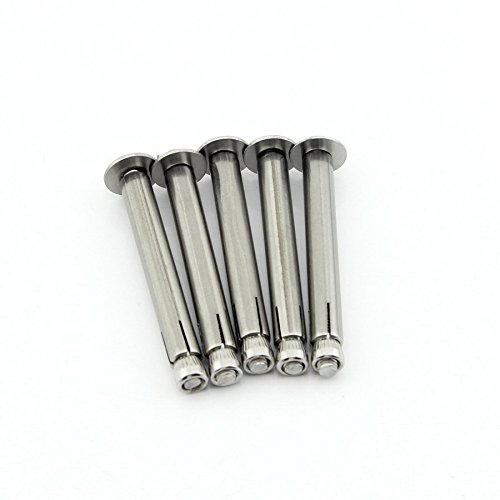 M6x80mm Hex Expansion Bolt Yasorn Sleeve Expansion Screw, 304 Stainless Steel External Furniture Bolts, Expanding Shield Anchor Fastener Raw Style 5 pcs - Image 3