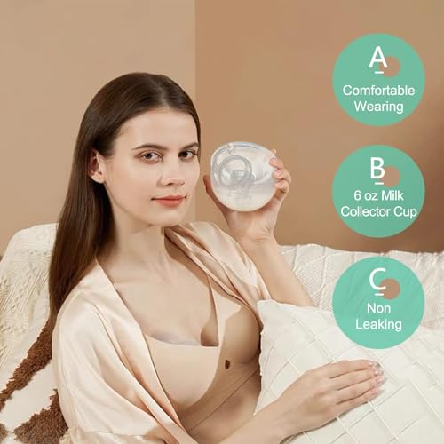Image of Wearable Breast Pump Parts Milk Collector Cup 27mm Flange Compatible with Momcozy /TSRETE S9 /S12 Pump Replacement Parts, Extra 1pcs Duckbill Valve&Diaphragm