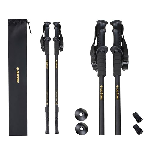 Outtec Bastones de Senderismo, Bastones de Marcha Nórdica - 65-135 cm - Bastones de Trekking Ultraligeros para Mujeres y Hombres - para Senderismo, Trekking - Antishock, Telescópicos Outtec Bastones de Senderismo, Bastones de Marcha Nórdica - 65-135 cm - Bastones de Trekking Ultraligeros para Mujeres y Hombres - para Senderismo, Trekking - Antishock, Telescópicos