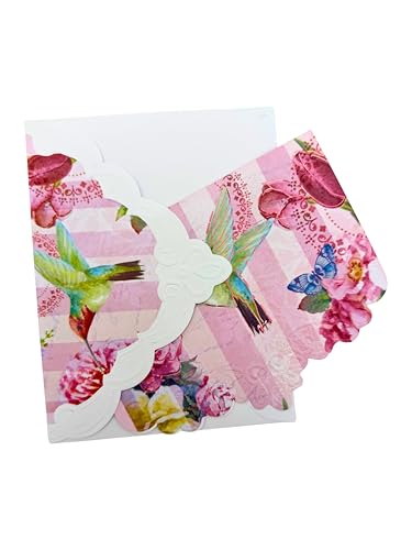 Image of Poster Foundry Set of 3 - Bella Rose Boxed Note Cards by Carol Wilson. 10 embossed 4x5 Die-Cut Notecards and Matching Envelopes in Decorative Gift Box with Magnetic Flap. NCP2023
