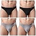 Produktbild Avidlove 4er Pack, Slips Modal - seidenweich Unterhose short underwear Unterhosen Trunk Shorts Unterwäsche Slip Herren Männer- Gr. EU XXL, 2 x Schwarz/ 2 x Grau
