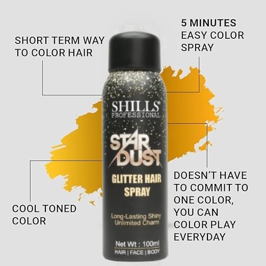 KNYUC MART Glitter Hair Spray Long Lasting Shiny Unlimited Charm 100ML, (Pink) - Image 2 thumbnail