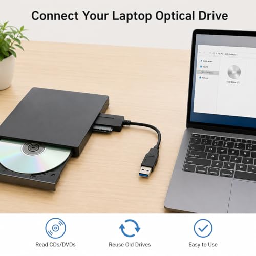 Cable Adaptador USB 3.0 a SATA Slimline para Laptop miniatura 2
