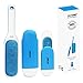 PETDOM Pet Hair Remover Brush Sturdy Handle - Double-Sided Lint Brush with Self-Cleaning Base - Removes Dog Cat Fur from Clothing, Furniture - Travel Size Included (Blue, Upgraded)