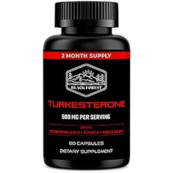 Black Forest Turkesterone Supplement 500mg Capsule (Max Purity 95% Extract) 2 Months Supply (500mg Turkesterone from 526mg of Ajuga Turkestanica) Similar to Ecdysterone for Strength & Muscle Growth