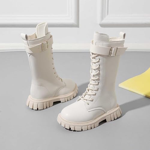 Bottines d'hiver blanches pour fille taille 33.5 bottes mi-mollet chaudes - 2