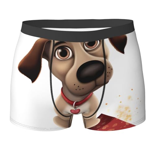 FHEDVBN Herren-Boxershorts mit Eingriff und feuchtigkeitsableitender Unterwäsche, bequem, atmungsaktiv, Schwarz, Small