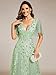Ever-Pretty Women's Sequin Sparkly V-Neck Short Sleeve A-Line Floor Length Formal Evening Dress Mint Green US6