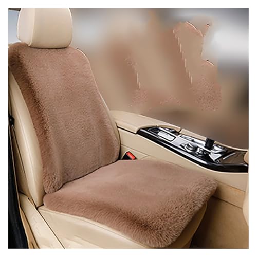 BIISVM Ensembles Housses Siège Housse Siège en Peluche d'hiver Coussin Imitation Fourrure Lapin, Protection Chaude Et Moelleuse D'intérieur Automobile(1SET 2Piece-Camel)