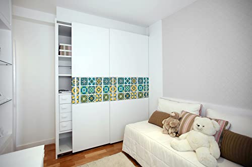 Pegatina para cómoda de salón con estampado de azulejos 7
