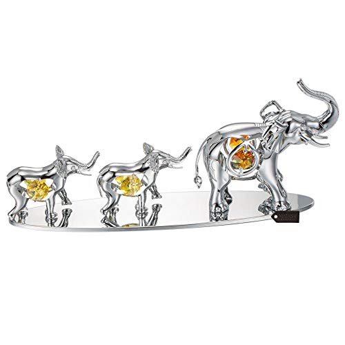 Silver Plated Elephant Ornament Set