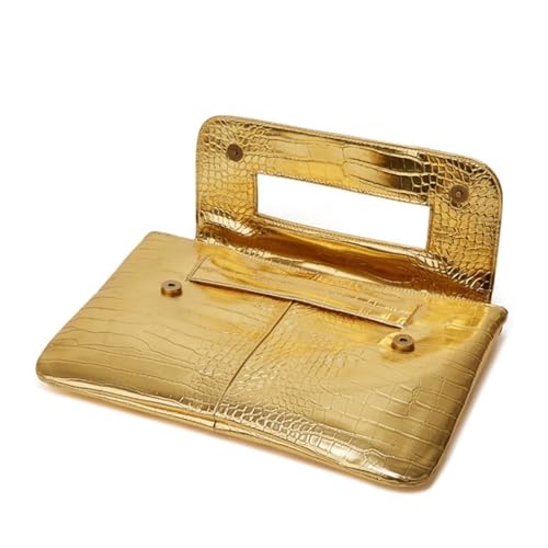Image of Women Classic Crocodile Pattern Faux Leather Clutch Purse Oversized Female Shoulder Bag Messenger Handbag
