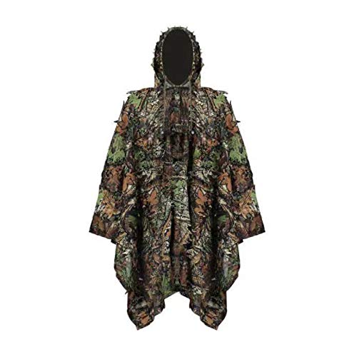 EAmber Ghillie Poncho Suit Youth Camo Camouflage Hunting Apparel Clothing for Halloween Party Costume, Jungle Hunting, Shooting, Airsoft, Wildlife Photography