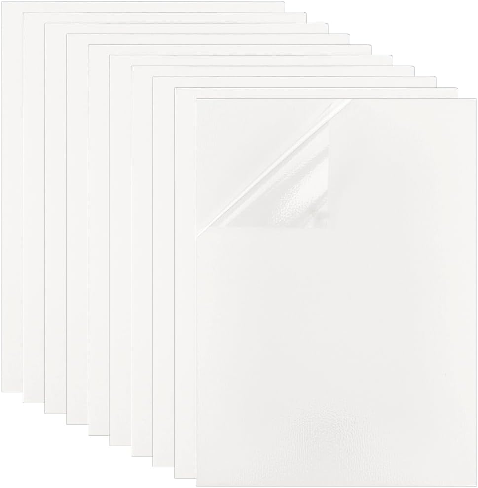 UNICRAFTALE 10 PVC Sheet PVC Self Stick Mounting Board White Picture Frame Backing Board for Cross Rectangle Photo Frame Backing for Presentations School Office & Art Projects 5x6.97x0.06Inch