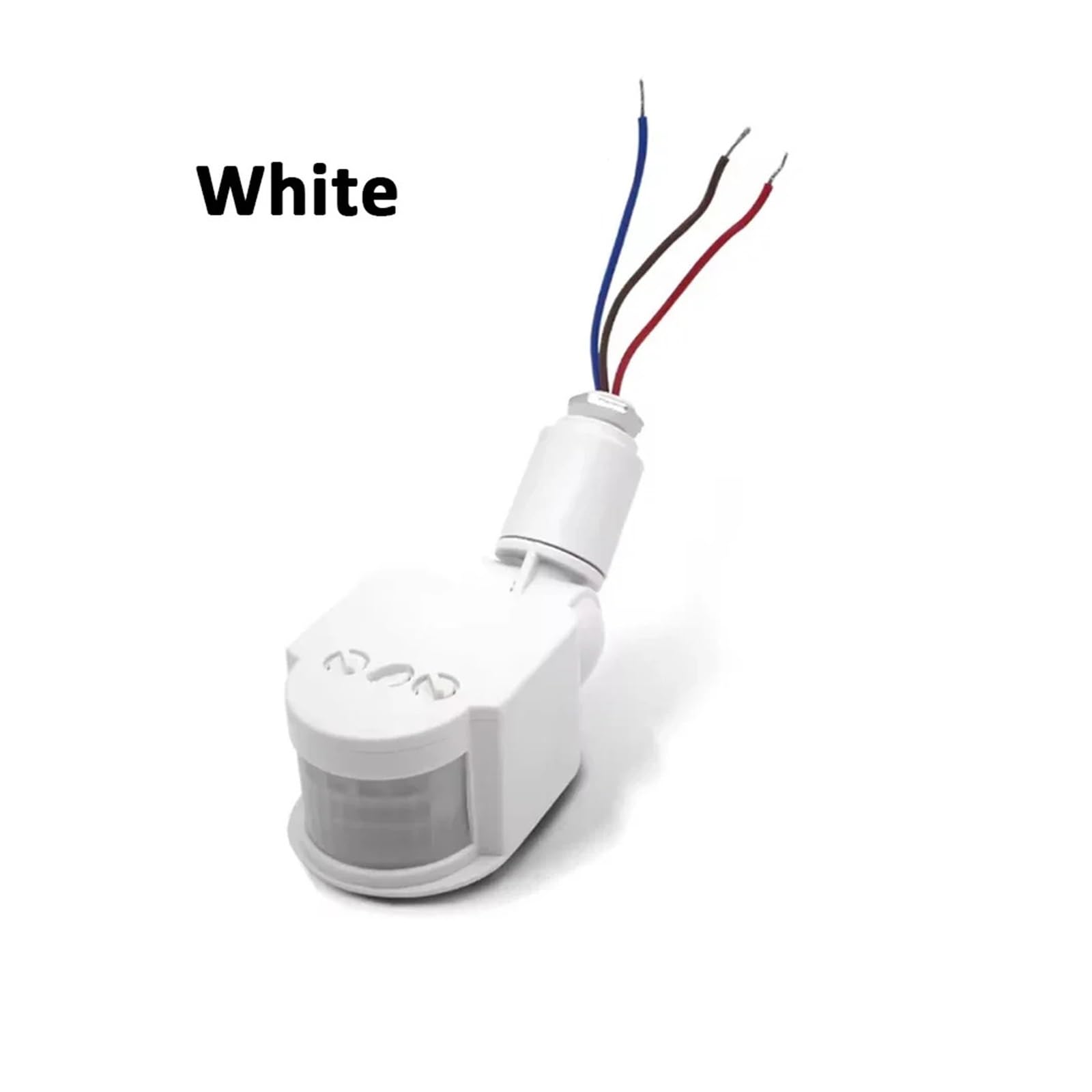 Interruptor de Sensor de movimiento LED, 220V, 110V, 12V, Detector de movimiento PIR, montado en la pared, luz con Sensor de 12 voltios for exteriores(White,DC 12V)