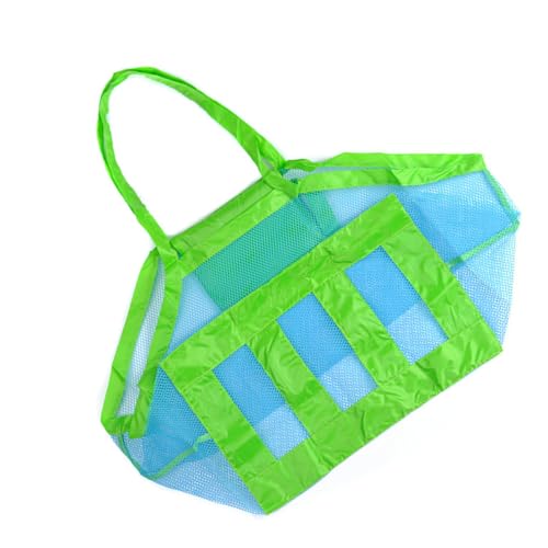 Portable Mesh Beach Bag for Lightweight Storage Tote for Outdoor Activities Large Capacity for Shells and Groceries