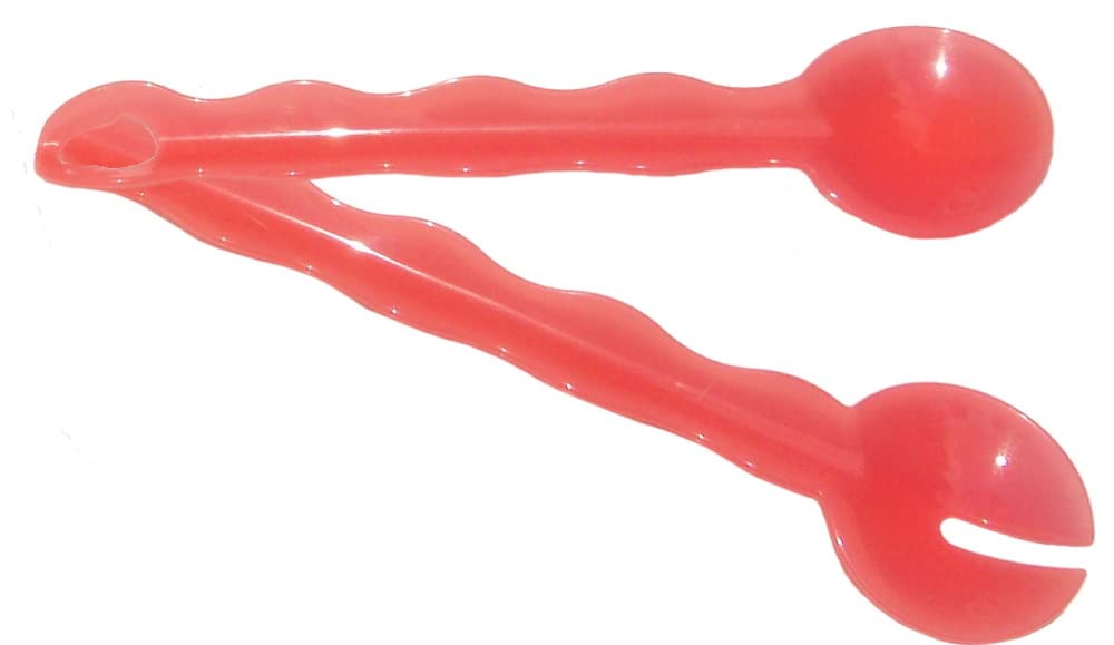 Tupperware Impressions Salatbesteck Zange ineinandergreifende Löffel Wassermelone Rot