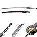 xinan2018 Japanese 1060 T10 1045 1090 Samurai Katana Real Battle Ready Hand Forged Damascus Carbon Steel Heat Tempered Full Tang Sharp Scabbard Handmade Black Wall Mount Steel ...