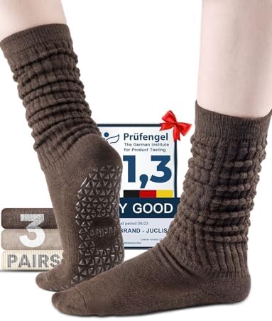 Juclise Merino Wool Pilates Grip Socks – Best wool blend option