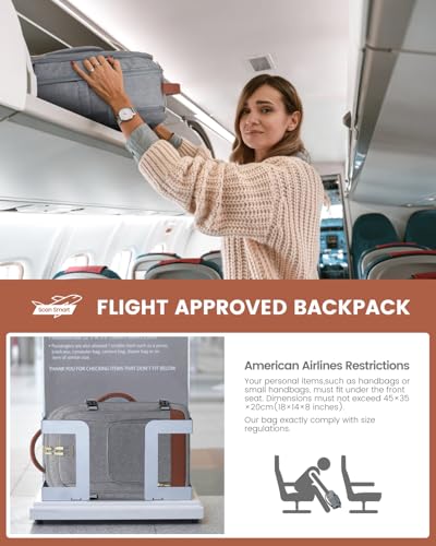 Image of LOVEVOOK 50L Large Carry on Backpack, Travel Backpack for Women Men Flight Approved, Personal Item Travel Bag For Airplanes, Waterproof 18 Inch Laptop Backpack, Business Weekender Overnight Daypack