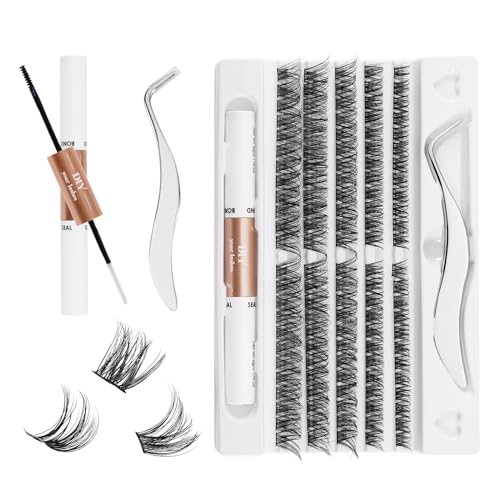 Juego de extensiones de pestañas,120 unidades pestañas postizas 10mm 12mm 14mm 15mm 16mm con pegamento para pestañas y pinzas para maquillaje, extensiones de pestañas