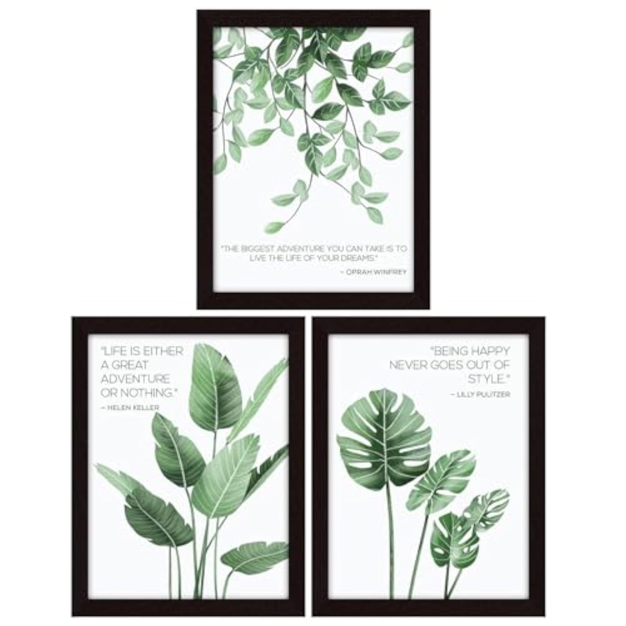 Motivational Quotes Wall Frames - Set of 3